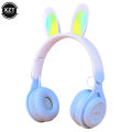 【New Innovation】M6r Rabbit Ear Wireless Bluetooth Earphones For Children Luminous Headphones With Microphone Foldable Macaron Color Music Heaset. 
