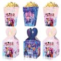12pcs Snacks Food Tub Cardboard KPop Demon Hunters Popcorn Box Eco-Friendly Multi-Compartment Birthday Party Decorations Food Packaging Box for Kids Baby Shower Supplies. 