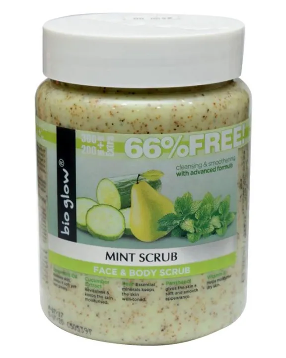 Bio Glow Mint Face & Body Scrub new  500ml