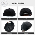 Vocoal Cap For Men Dome Melon Beanie Hats Adjustable Docker Cap Fashion Men's Landlord Hat H-ip Hop B-rimless Hat Spring And Summer Street T-rend Melon Hat Embroidery Retro Cap. 