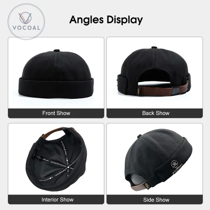 Vocoal%20Cap%20For%20Men%20Dome%20Melon%20Beanie%20Hats%20Adjustable%20Docker%20Cap%20Fashion%20Men's%20Landlord%20Hat%20H-ip%20Hop%20B-rimless%20Hat%20Spring%20And%20Summer%20Street%20T-rend%20Melon%20Hat%20Embroidery%20Retro%20Cap%20-%20Image%205