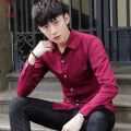 Autumn Winter Shirt Men's Long Sleeve Casual Formal Wear Korean Style Trendy Slim Fit Printed Men's Shirt Summer Inch Clothes Men's Fashion. 