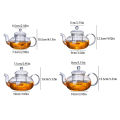 Heat Resistant Glass Tea Pot,Glass Teapot With Infuser Tea Leaf Herbal Coffee Pot Tea Set Practical Bottle Flower TeaCup. 