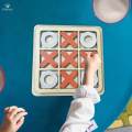 Tic TAC Toe Wooden Board Game Family Games Educational for Kids. 