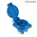 Industrial Waterproof Socket EU Socket Copper Contact Body 220V 16A Gasoline Generator Two-hole Plug All Copper EU Plug Socket. 