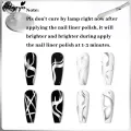 Monja 5/8ml Nail Art Liner Metallic Silver Mirror Glitter Painting Line Gel Polish Chrome Super Bright Effect Painting Drawing Line French Acrylic Soak Off UV LED Varnish DIY Nail Art Tool. 