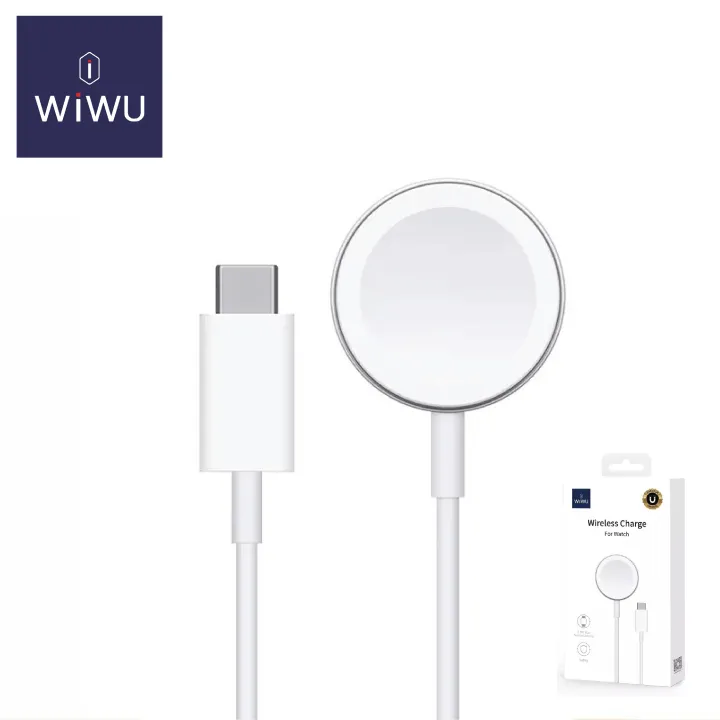 Genuine WIWU Apple Watch Charger - Type C - Premium Quality - For Apple Watch Series 4, 5, 6 & Series 7