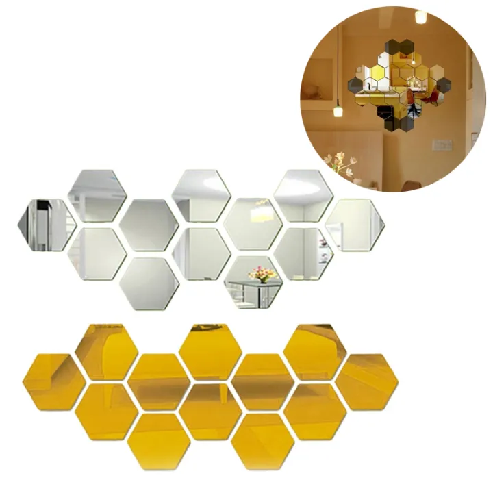6/12PCs%20Hexagonal%20Diy%203D%20Mirror%20Wall%20Stickers%20Restaurant%20Aisle%20Floor%20Personality%20Decorative%20Mirror%20Paste%20Living%20Room%20Sticker%20-%20Image%202