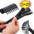 【LuxeGlow】3/1pcs Zipper Cable Sleeve with Hook Loop Ties Flexible Wire Cable Management Protector Cable Organizer For Computer PC TV Lines. 