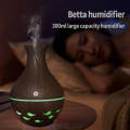 230ml Follower vase Humidifier Changing LED Light Aroma Diffuser Aromatherapy Wood Grain Car Aroma Diffusor for Bedroom Home Office. 