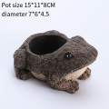 Succulent Flower Pot Mini Resin Plant Pot Resin Succulent Pot for Office Desktop Table Ornament Frog Easy Install. 