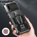 Casinglee For Samsung Galaxy A70 Case Shockproof Armor Stand case with Metal Clip Back cover Samsung A70 Phone cases Car Mountaineering phone case. 