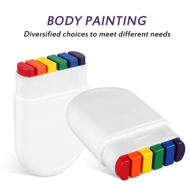 4pcs%20Face%20Paint%20Rainbow%20Body%20Paint%20Crayons%20Pride%20Month%20Celebrations%20Party%20Cosplay%20Makeup%20Tools%20Painting%20Pigment%20-%20Image%202