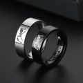 Stainless Steel Rings - WoSilver Color -Romatic I Love You Wedding Couple Ring-Valentine's Day Anniversary Gift. 