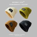 ig face, reealing face, small wool hat, men's loose knit hat, warm women's autumn and winter big head, thi thread pile up hat. 
