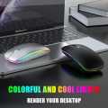 LED Wireless Mouse USB Rechargeable Bluetooth-compatible RGB Mouse Silent Ergonomic Mouse With Backlight For Laptop PC ipad. 