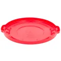 RUBBERMAID BRUTE Flat Lid for 20-Gallon Round Containers - RED. 