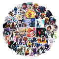 TM 50pcs/set Game Theme Valorant Pattern PVC Waterproof Removable Graffiti Sticker Creative Personality Laptop Water Cup Skateboard Guitar Motorcycle Decoration. 