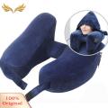 SuperRide Head Rest Pillow with Patent Valve Long Trip Inflatable Cervical Spine Pillow. 