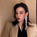 Exquisite Long Tassel Dangle Earrings Alloy Fashion Drop Rings Girl Accessories Female. 