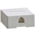 Telephone Rosette Box Ivory Colour RJ11 8P8C for telephone extention replace old with new. 