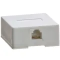 Telephone Rosette Box Ivory Colour RJ11 8P8C for telephone extention replace old with new. 