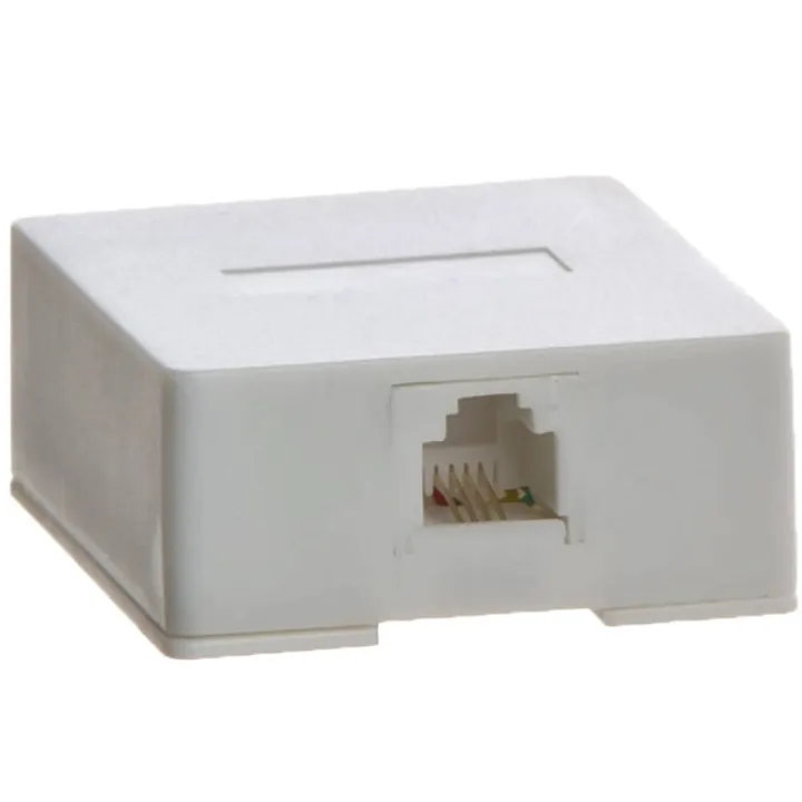 Telephone Rosette Box Ivory Colour RJ11 8P8C for telephone extention replace old with new