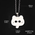 Jujutsu Kaisen Neko Gojo Satoru Necklace Satoru Cat Stainless Steel Pendants Anime Kawaii Creative Men Jewelry Fashion Fans Gift. 