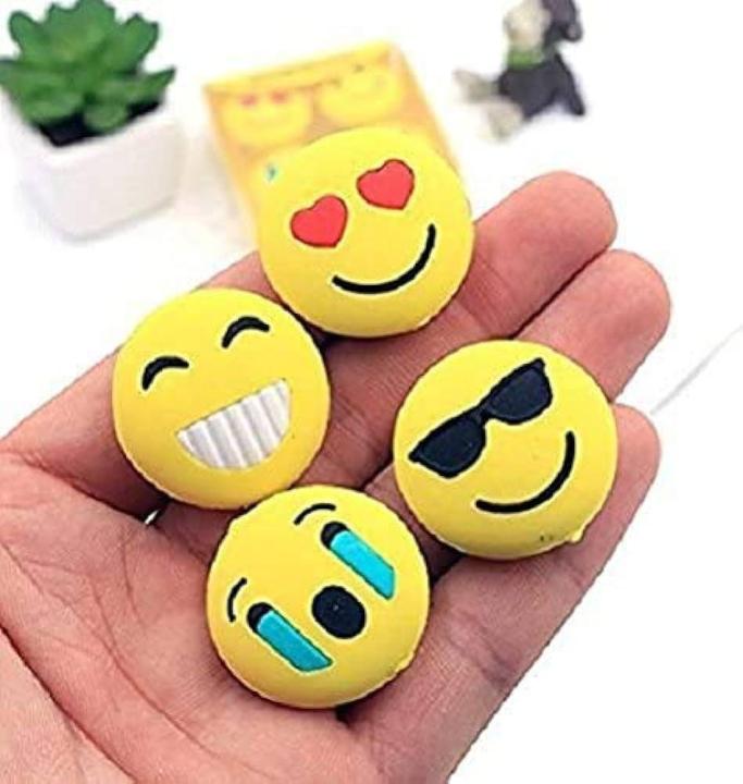Cute%20Smiley%20Emoji%20Design%20Non-Toxic%20Rubber%20Pencil%20Erasers%20for%20Kids,%20Birthday%20Party%20&%20Return%20Gift,%20(Set%20of%204,%20Multi%20Style)%20-%20Image%205