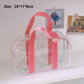 Cream Color Large-capacity Pvc Swimming Transparent Water Beach Bag Shoulder Bag Storage Bag Wash Bag Purse. 