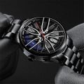【ZIME】Watch for Men Sports Watch 3D Car Wheel Stainless Steel Band Wristwatches Male Quartz Clock Jam Tangan Lelaki. 