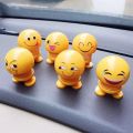 6pcs/Set Big 8 cm Emoji Car Shaking Head Doll Emoticon Pack Spring Doll Car Interior Smiley Face Springs Dancing Toys. 