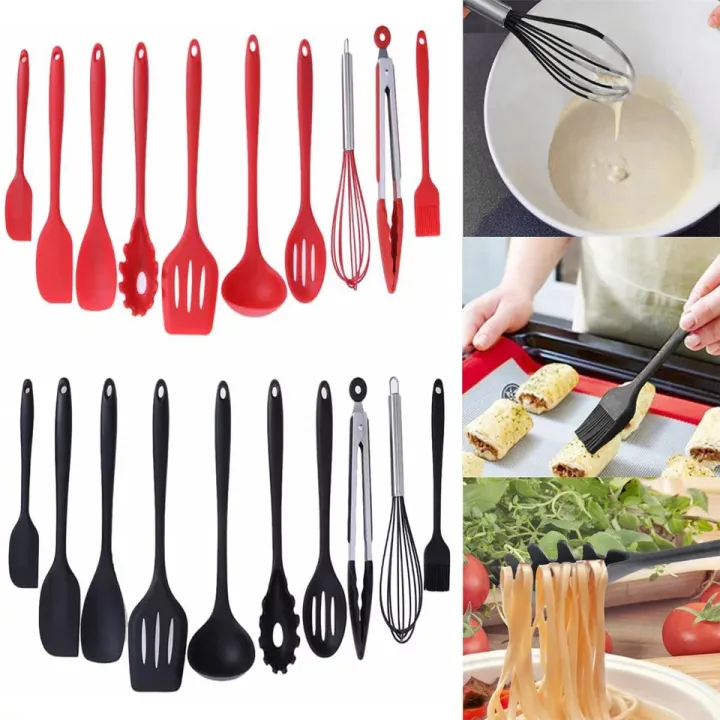 10Pcs%20Kitchen%20Cookware%20Set%20Nonstick%20Silicone%20Spatula%20Spoon%20Oil%20Brush%20BBQ%20Clip%20Heat%20Resistant%20Kitchen%20Utensils%20DIY%20Baking%20Tools%20-%20Image%203