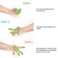 Finger Exerciser Set, Multipurpose Finger Stretcher Hand Grip Strengthener Green Improve Stiffness Relieve Pressure Silicone for Strength Training. 