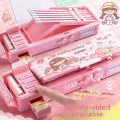【HOT】 Multi-Functional Stationery Box Women's Children's Password Lock Pencil Case Small Double Layer Capacity Mechanism Pencil Box. 