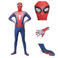 Adult Kid Long Sleeve Spiderman Slim Jumpsuit Halloween Party Cosplay Costume. 