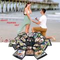 New 6 Faces Surprise Explosion Box Preassembled Pop Up Design Creative Exploding Photo Album DIY Folding Paper Box New Year Gift. 