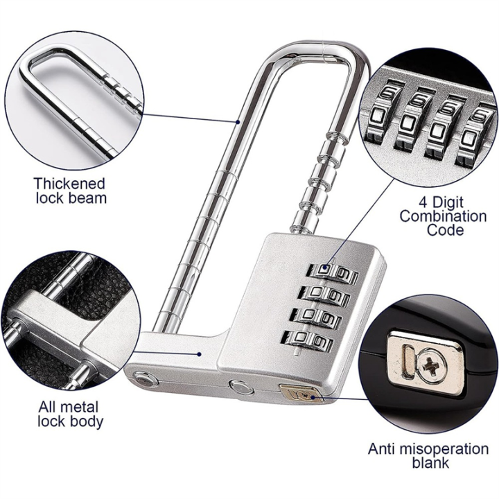 1%20PCS%20Combination%20Padlock%20Stainless%20Steel%20Gym%20Locker%20Lock%20Code%20Long%20Adjustable%20Shackle%20Lock%20For%20School,Gym%20Silver%20-%20Image%202