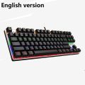 Metoo Gaming Mechanical Keyboard 87/104 Anti-ghosting Luminous Blue Red Black Switch Backlit LED wired Keyboard Russian sticker. 