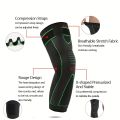 【HOT】 1PC Non-Slip Knee Pads Elastic Long Leg Sleeve Bandage Pressurized Knee Pads Running Sports Warm Leg Protection Accessories. 