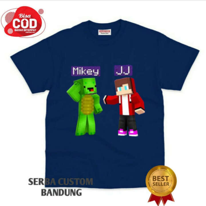 Jj%20&%20Mikey%20Maizen%20Minecraft%20Childrens%20Top%20T-Shirt%20Premium%20Material%20-%20Image%209