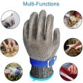【NEW】 Cut Resistant Glove Stainless Steel Mesh Metal Gloves Working Safety Anti-Cut Slaughter Butcher Cutting Fish-Killing Iron Glove. 