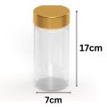 12 pcs Kitchen Spice Bottle Containers With Gold Color Lid Large Size Transparent Plastic Spicy Bottle set. 