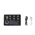 Live Streaming Sound Card Audio Recording Professional Sound Card Mixer with DJ Mixer Voice Changer Wireless Audio Interface. 