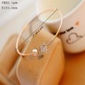Enacolor Fashion Full Diamond Heart Shape Love Heart Bracelet Women Open Bangle. 