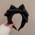 Sweet Black Bow Knot Hairband Temperament Elegant Headband For Women Korean Style Fashion Headdress Girls Hair Accessories. 