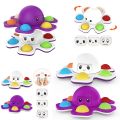 【COD New Tik Tok Pop It Fidget Toy flip face-changing octopus rodent extermination pioneer silicone fingertip gyro decompression toy. 