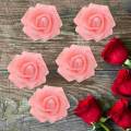 【Folio & Light】100pcs Fake Rose Head Artificial Flower Faux Black Rose For Diy Crafts Decor. 