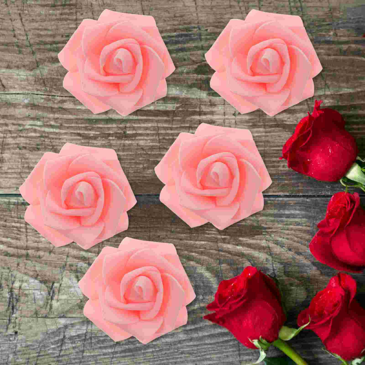 %E3%80%90Folio%20&%20Light%E3%80%91100pcs%20Fake%20Rose%20Head%20Artificial%20Flower%20Faux%20Black%20Rose%20For%20Diy%20Crafts%20Decor%20-%20Image%204