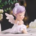 Cute Angel Figurines Resin Girl Statue Realistic Cartoon Mini Car Ornament Angel Statue Children Bedroom Decor 3 Styles. 